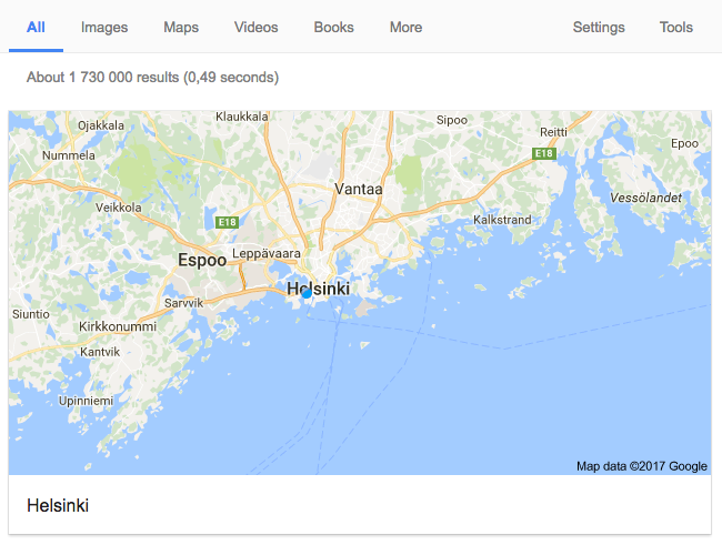 Google Maps SERP