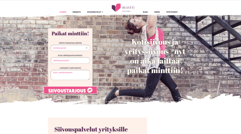 Mintti Siivous digitaalinen identiteetti