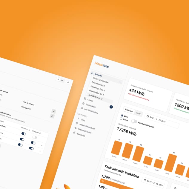 The LämpöVahti customer portal system Sofokus built for Salon Kaukolämpö