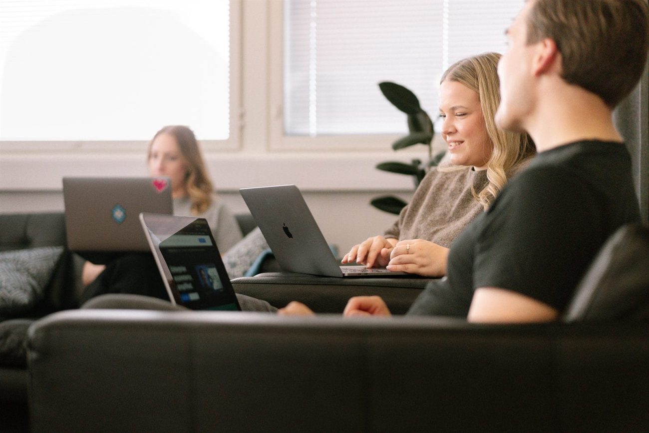 Sofokus developers working together at a screen