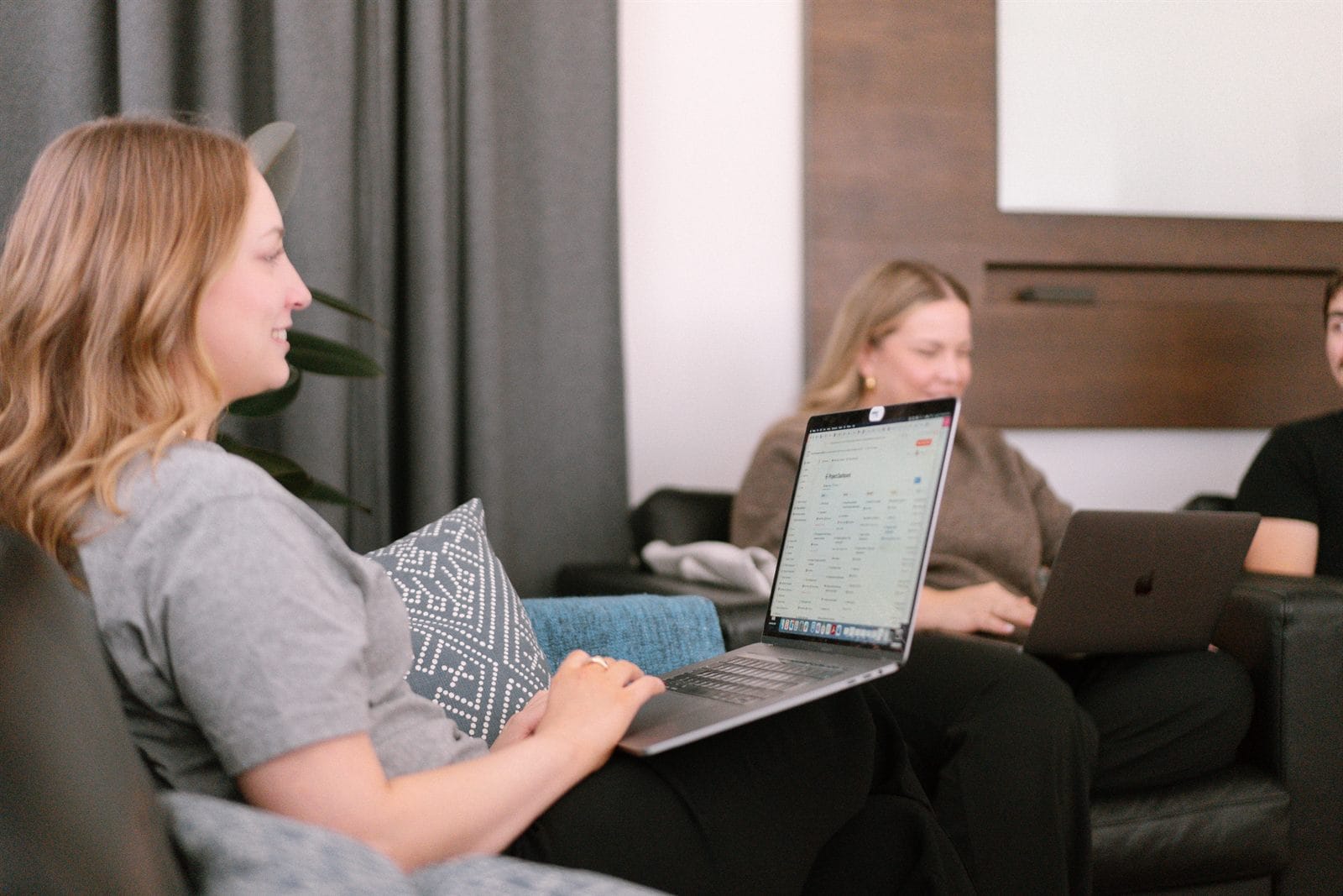 Sofokus team meeting on the office sofa