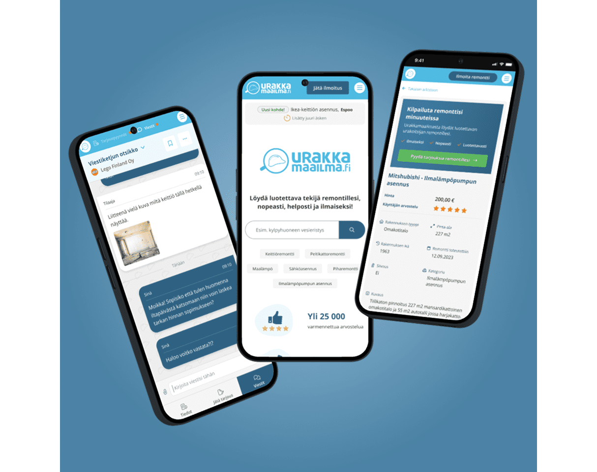 urakkamaailma portfolio mobile