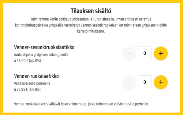 Venner Sesonkiruokalaatikko