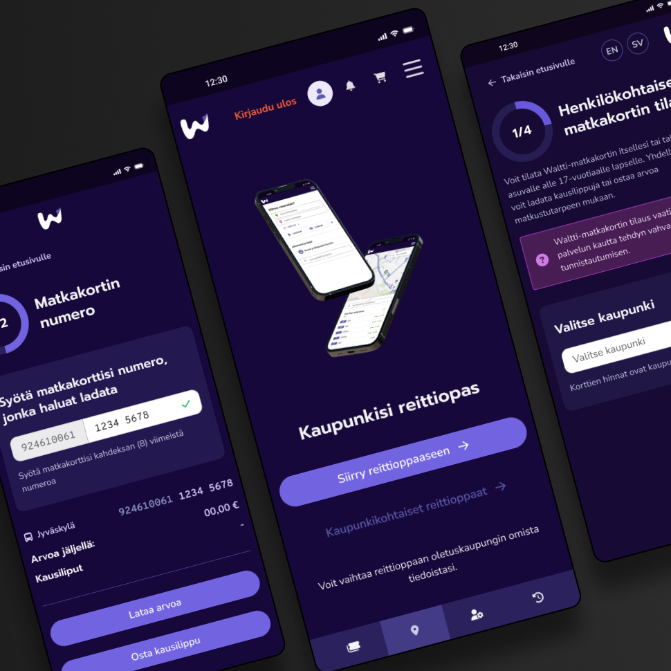 Walttikaupan mobiiliesimerkit